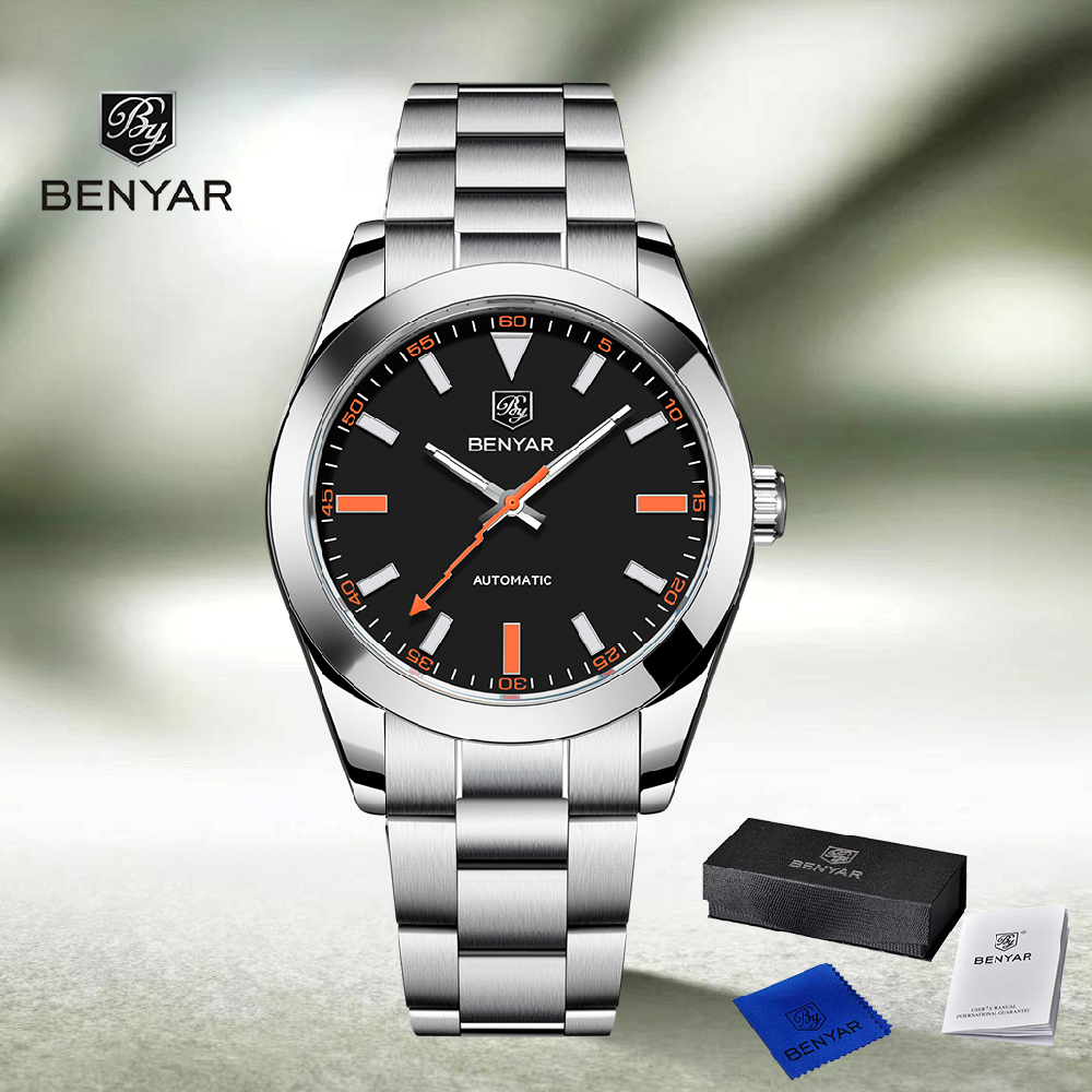 Mens Mechanical Watch - 2025 New BENYAR DESIGN Brand Fashion