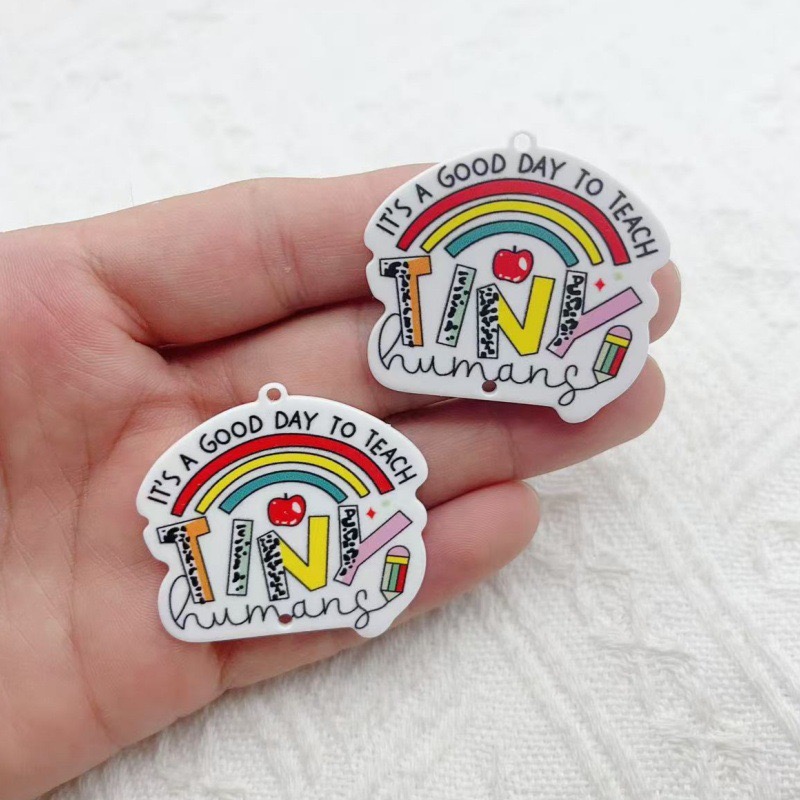 Jewelry & Watches Review - 10pcs Teacher's Day Acrylic Double sided