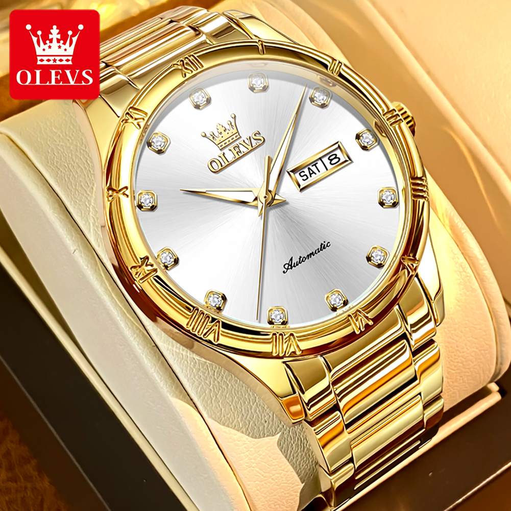 Mens Mechanical Watch - OLEVS Men's Watches Luxury Casual Fine