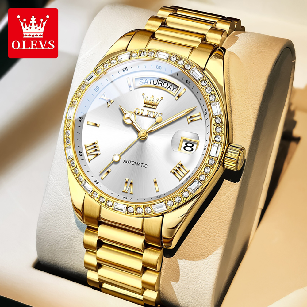 Mens Mechanical Watch - OLEVS 6747 luxury brand Men's fully