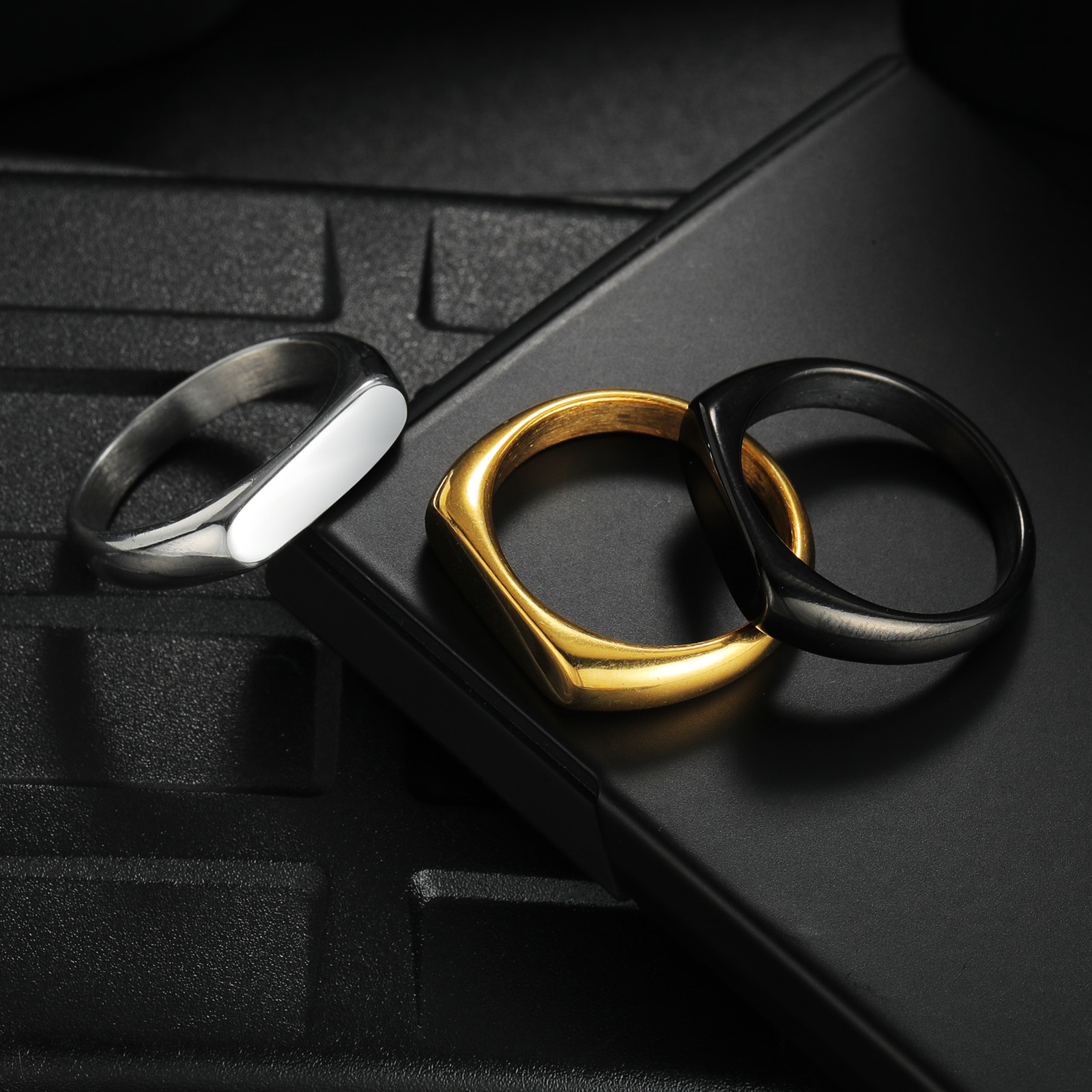 Customizable Stainless Steel S – обзор и цена Mens Signet Ring