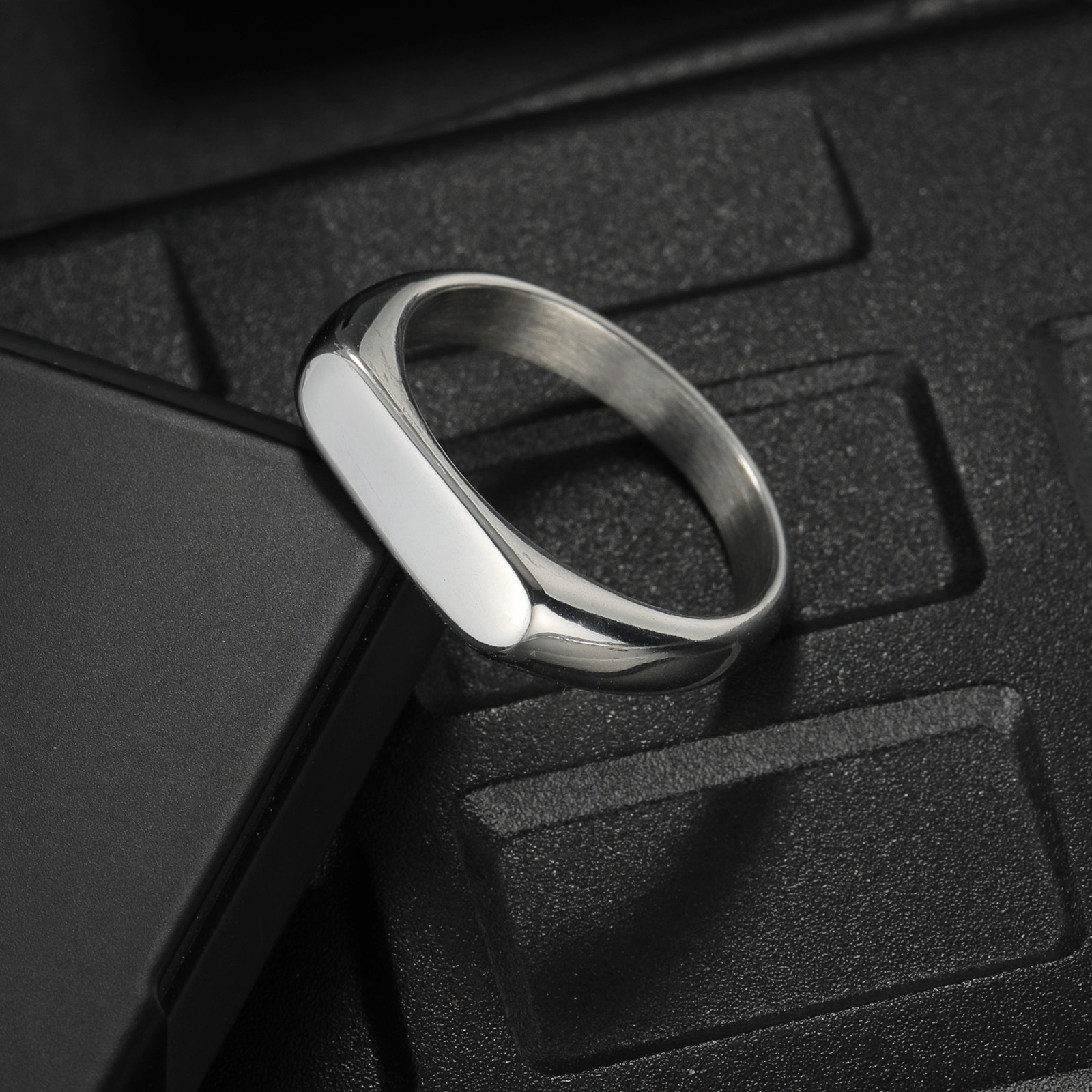 Customizable Stainless Steel S – обзор и цена Mens Signet Ring