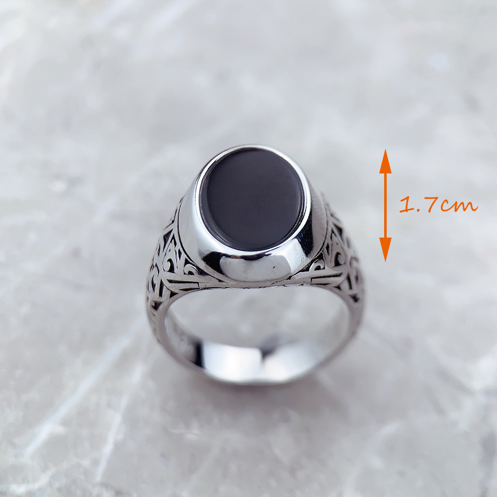 Black Oval Signet Ring Europe  – обзор и цена Mens Signet Ring