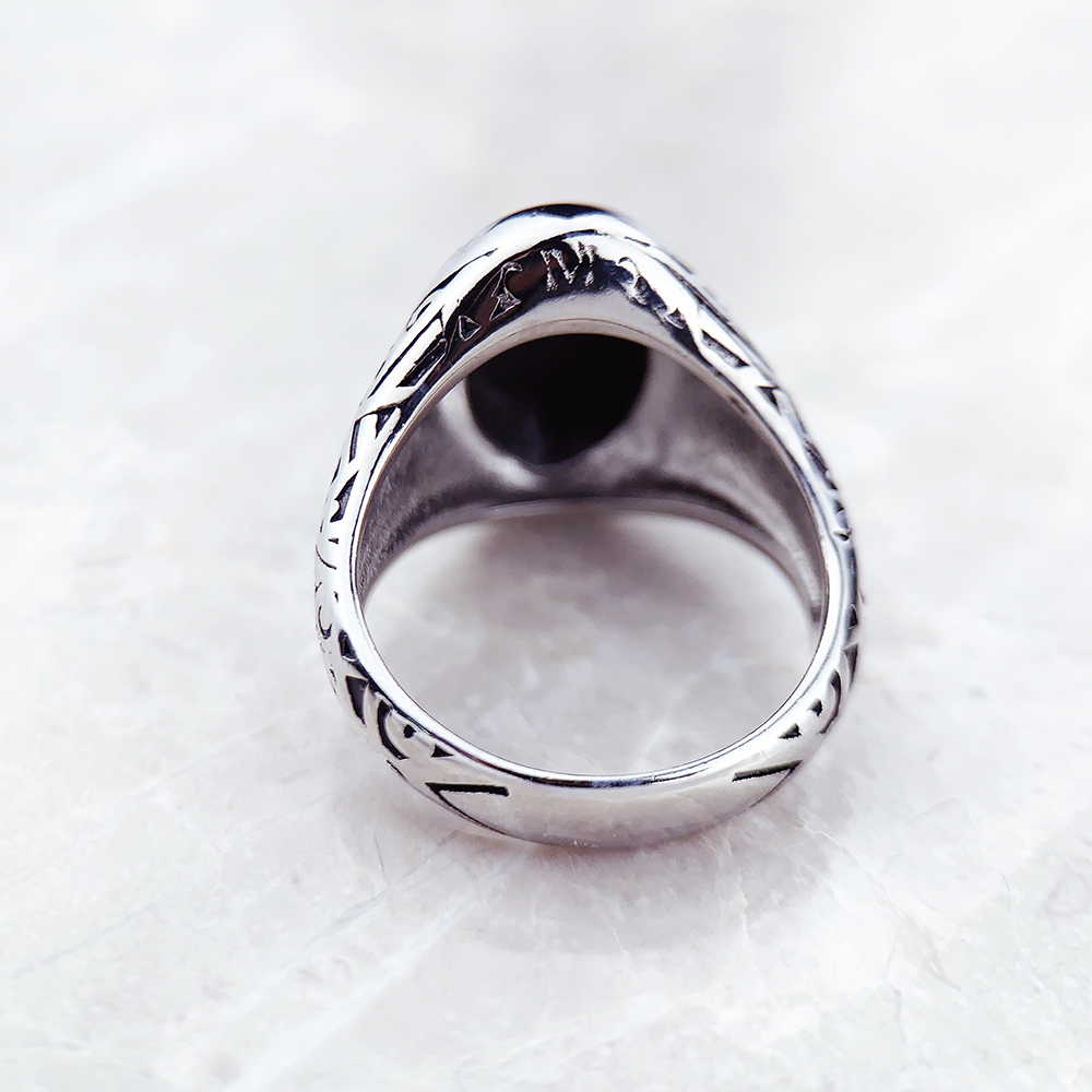 Black Oval Signet Ring Europe  – обзор и цена Mens Signet Ring