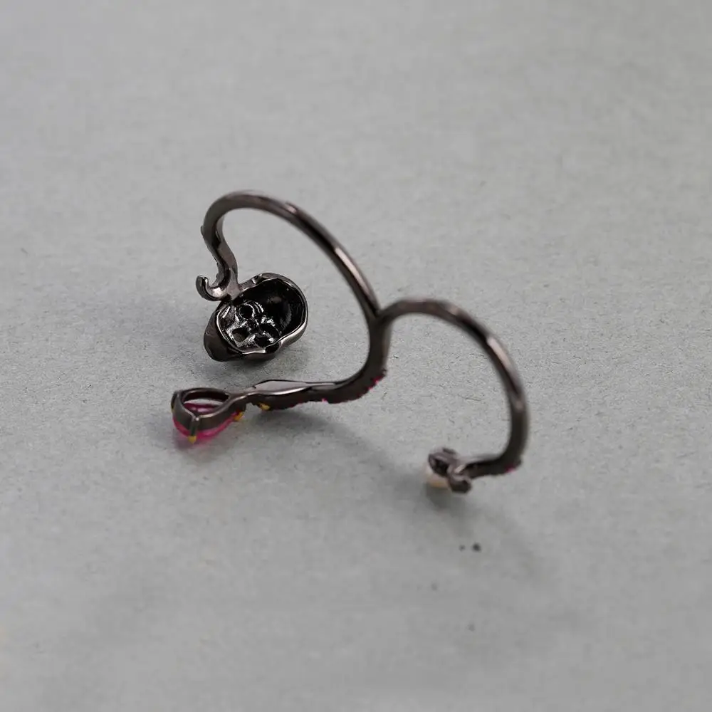 GEM'S BALLET Natural Ruby Gems – обзор и цена Gothic Skull Ring