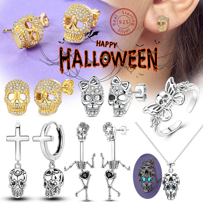 Halloween Earrings Ring Neckla – обзор и цена Gothic Skull Ring
