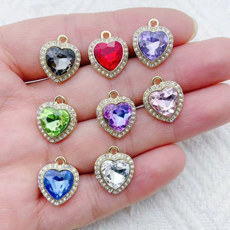 10pcs heart-shaped inlaid colo – обзор и цена Jewelry & Watches Review
