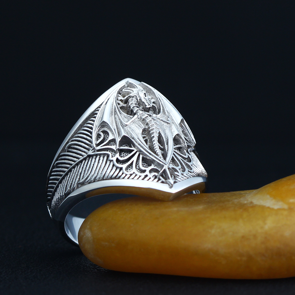 Flying Dragon Signet Vinking D – обзор и цена Mens Signet Ring