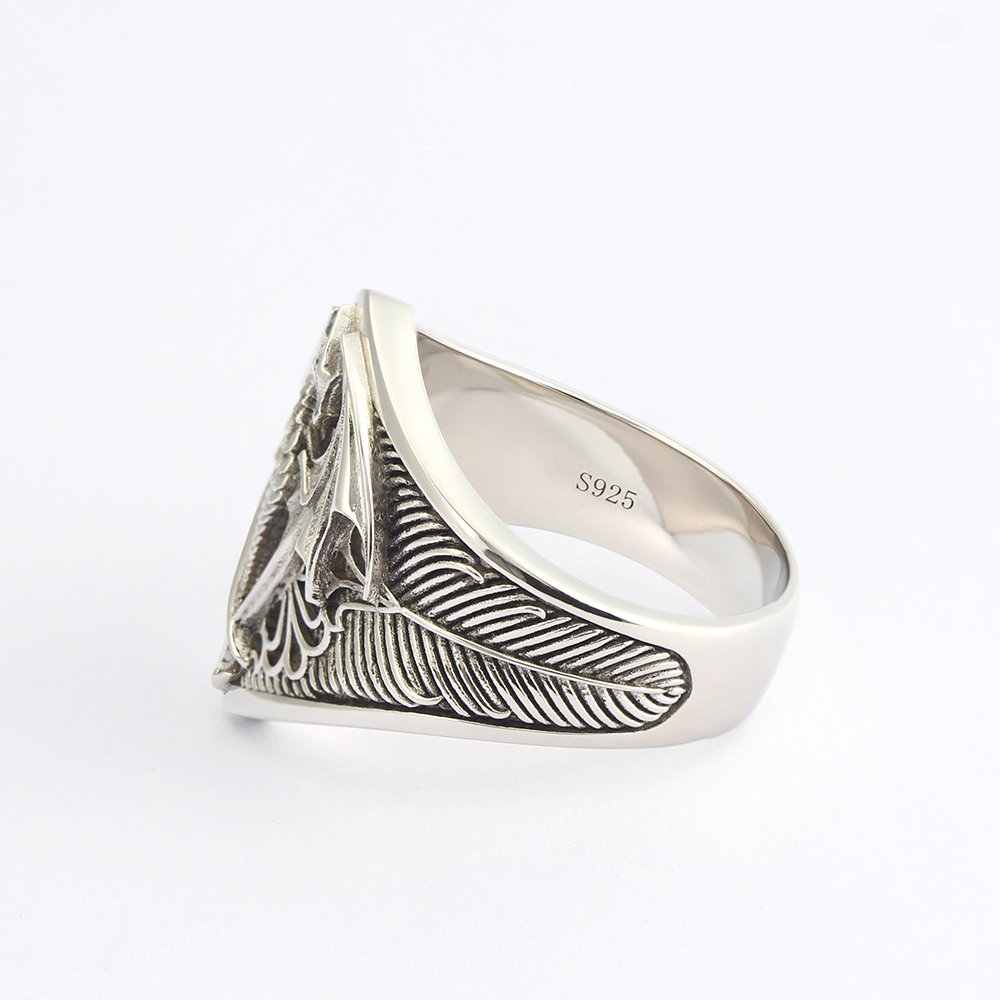 Flying Dragon Signet Vinking D – обзор и цена Mens Signet Ring