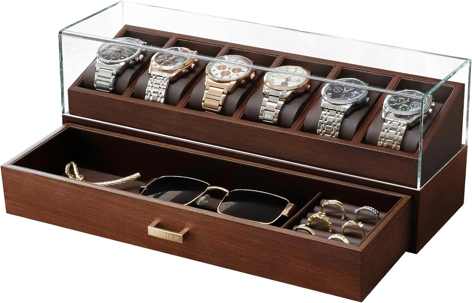 Wooden Watch Box with 6 Slots  – обзор и цена Jewelry Watches For Men