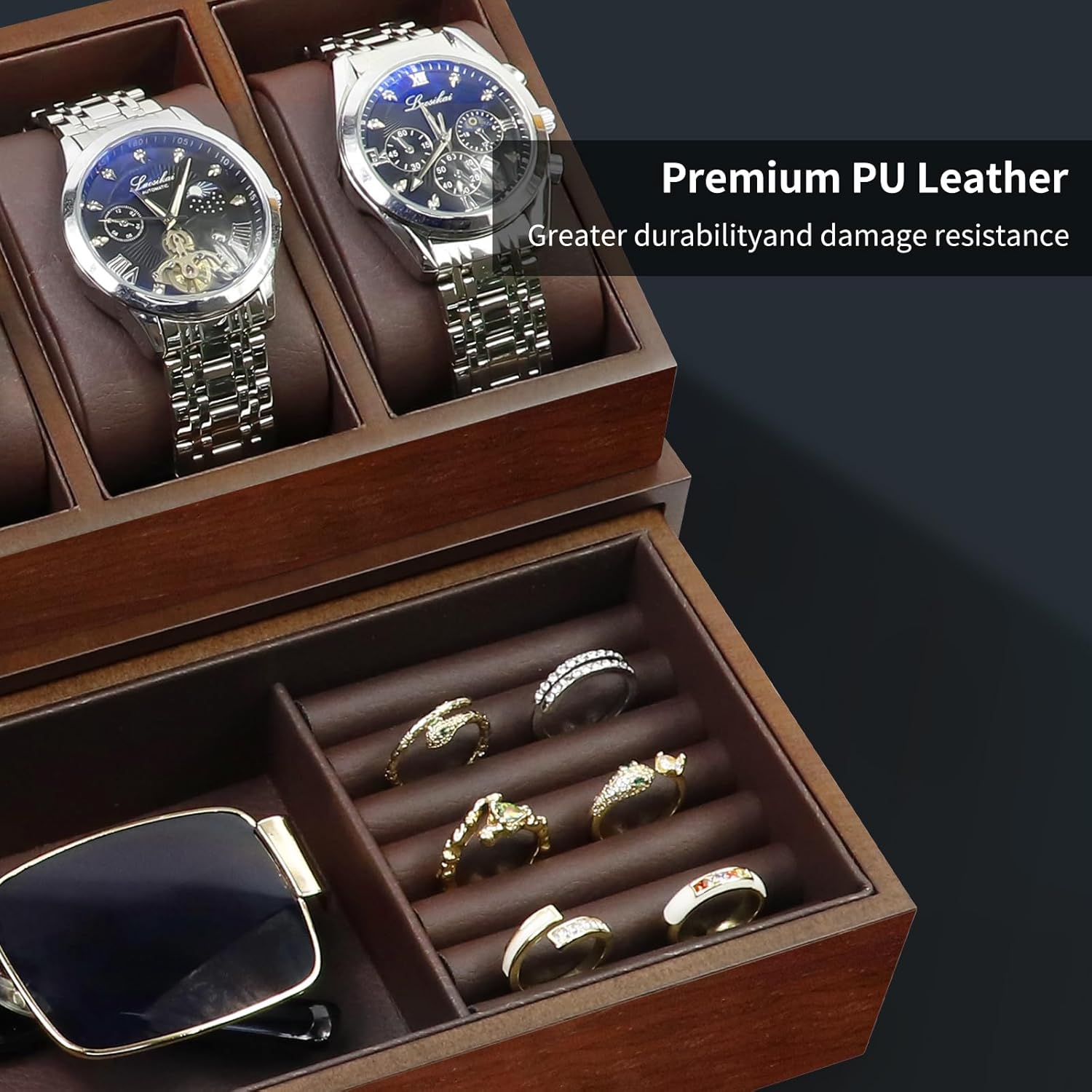 Wooden Watch Box with 6 Slots  – обзор и цена Jewelry Watches For Men