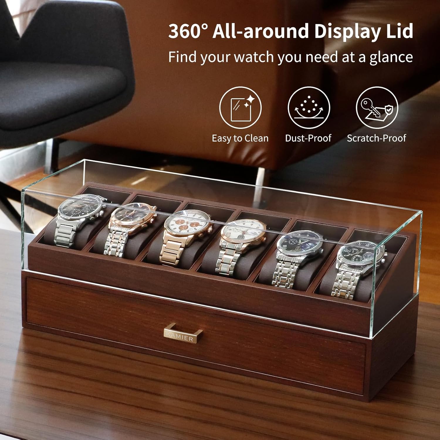 Wooden Watch Box with 6 Slots  – обзор и цена Jewelry Watches For Men