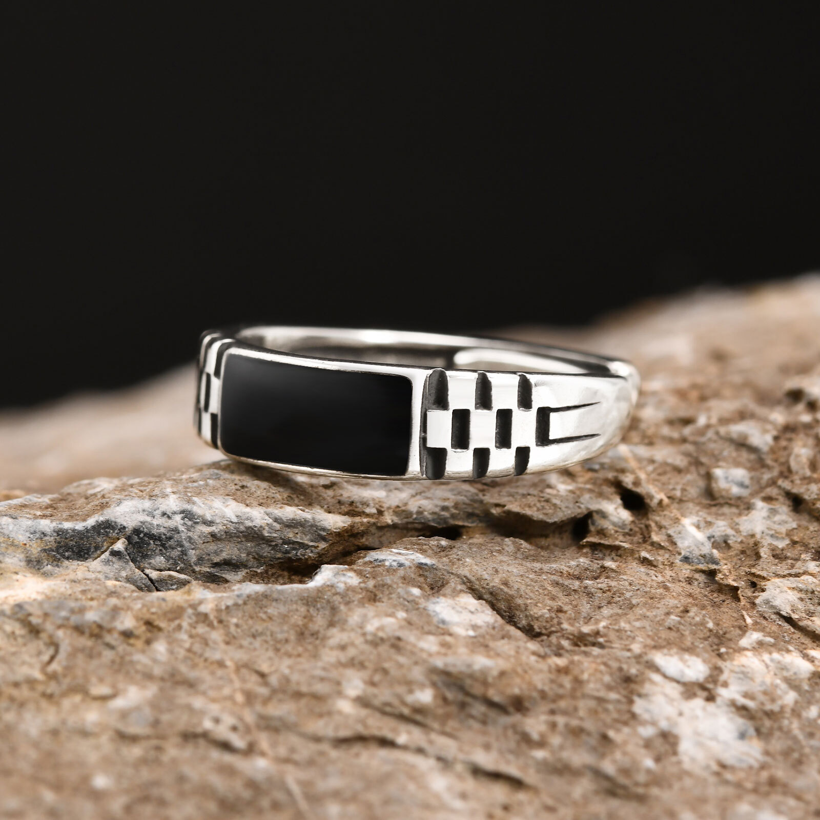 Vnox Mens Open Rings, Black En – обзор и цена Mens Signet Ring