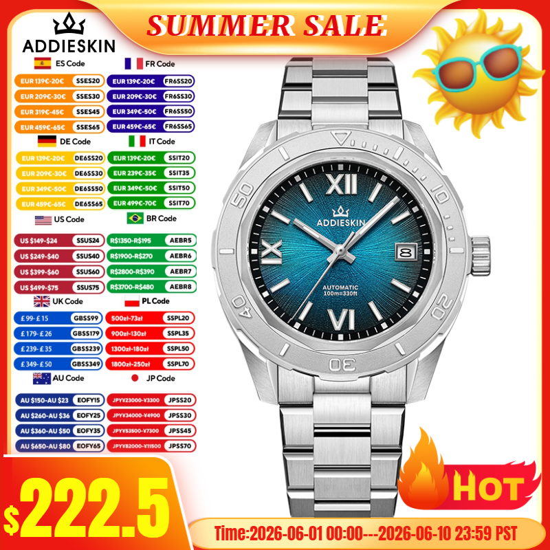 AddiesKin reloj hombre K002 Wa – обзор и цена Mens Mechanical Watch