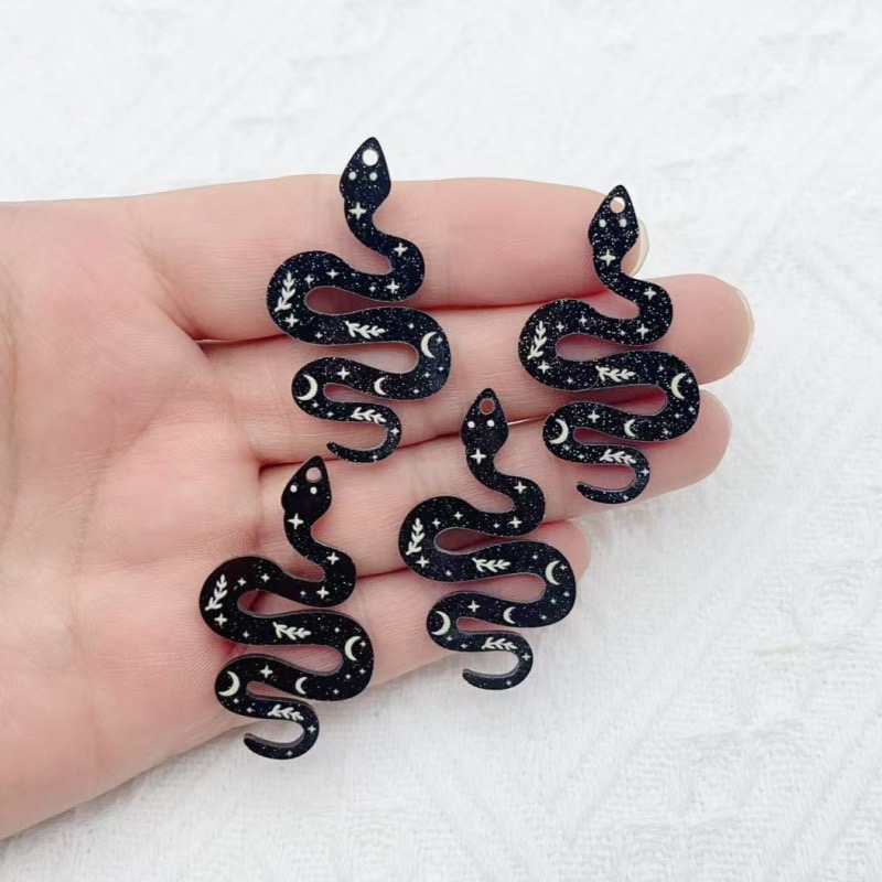 10pcs Acrylic Moon Pattern Bla – обзор и цена Jewelry & Watches Store