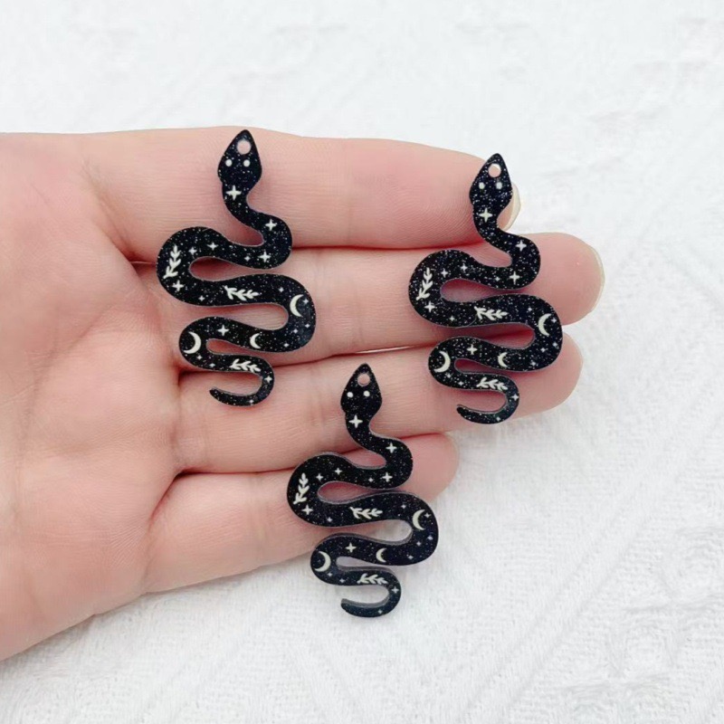 10pcs Acrylic Moon Pattern Bla – обзор и цена Jewelry & Watches Store