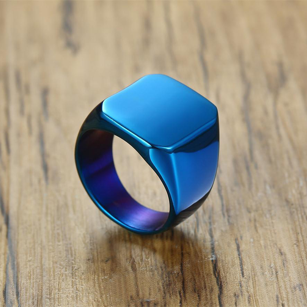 Free Engrave New Silver/Gold/B – обзор и цена Mens Signet Ring