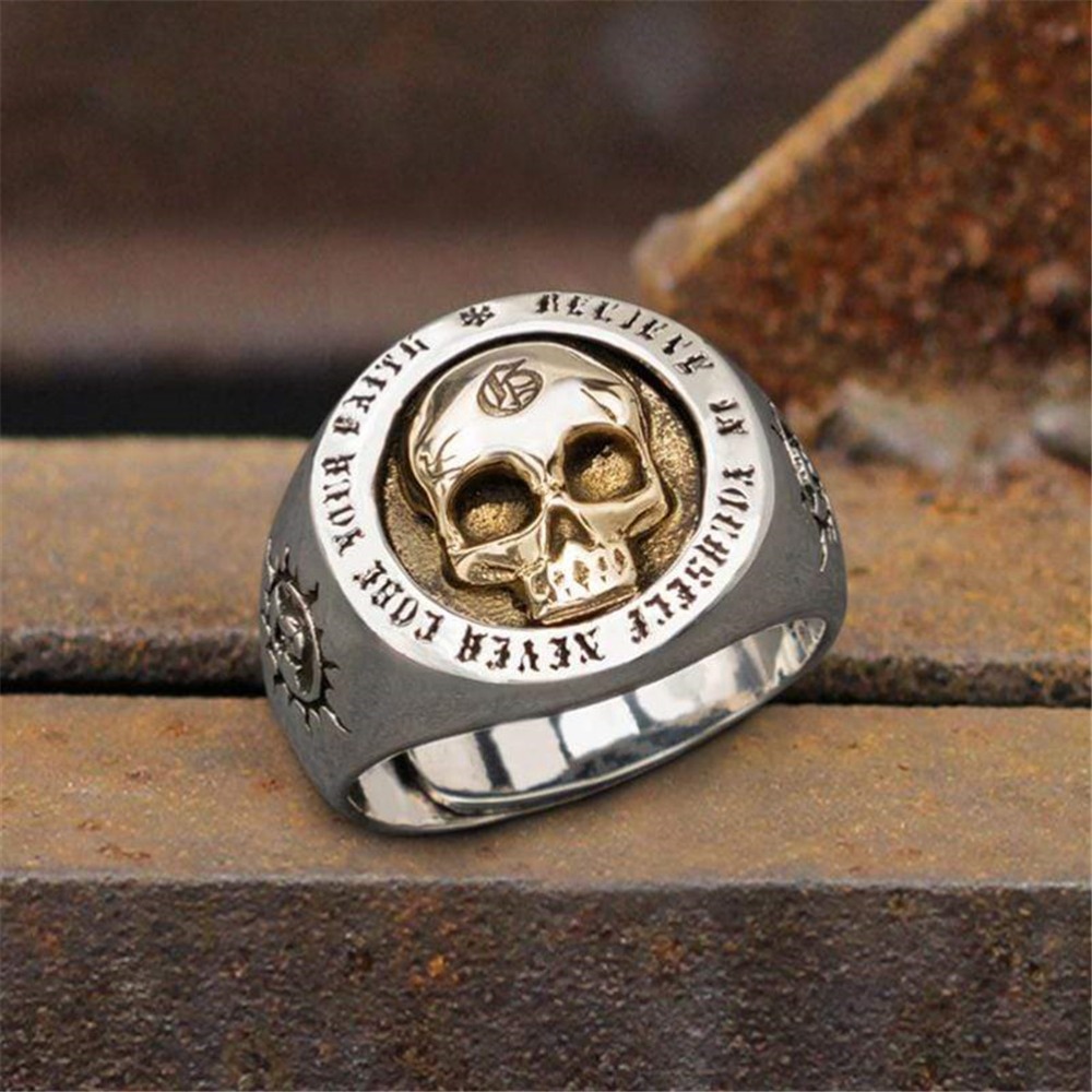 S925 Sterling Silver Fashion M – обзор и цена Gothic Skull Ring