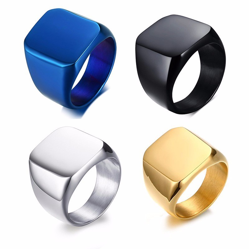 Vnox Free Personalized Stamp R – обзор и цена Mens Signet Ring