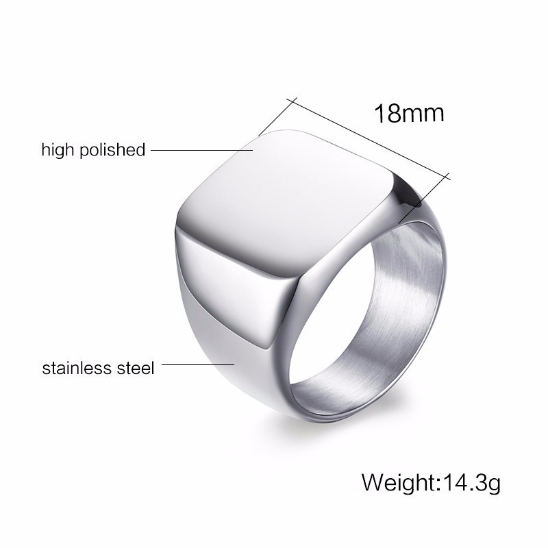 Vnox Free Personalized Stamp R – обзор и цена Mens Signet Ring