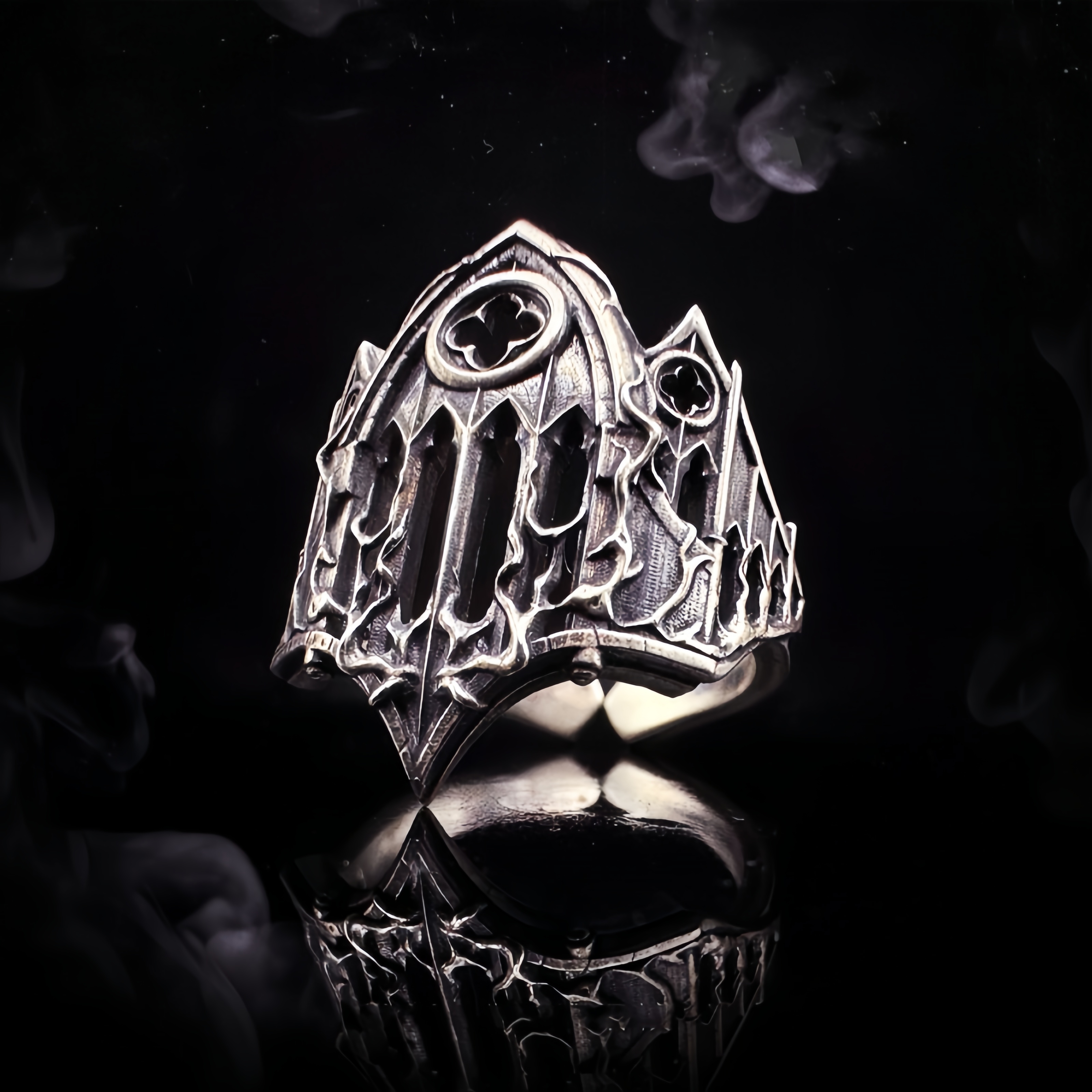 Retro Burnt Gothic Cathedral O – обзор и цена Gothic Skull Ring