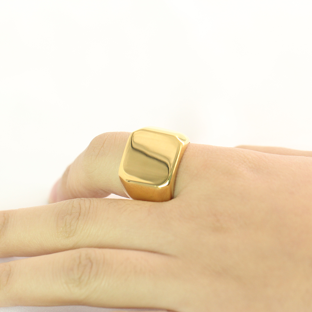 Free Engrave New Silver/Gold/B – обзор и цена Mens Signet Ring