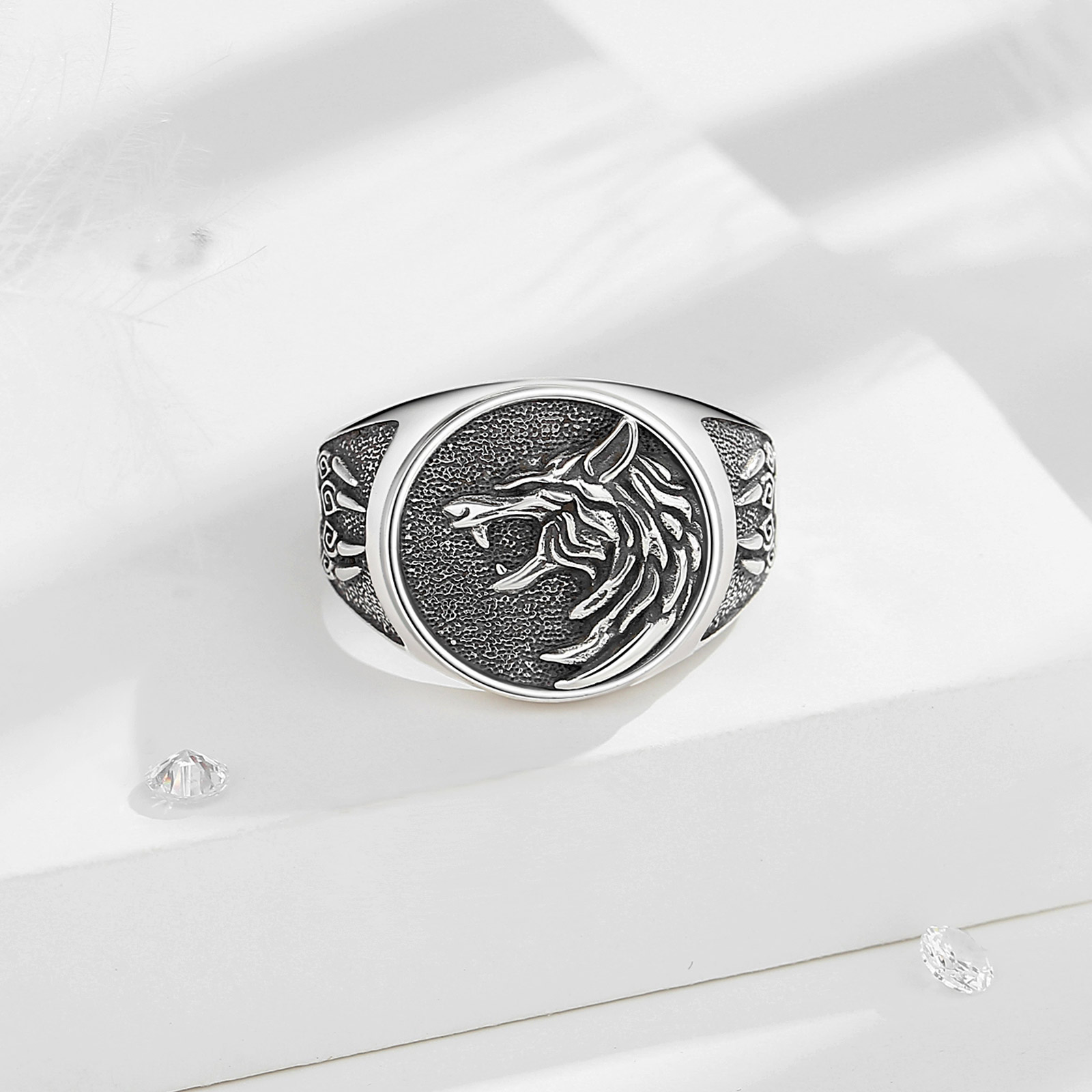 Eudora 925 Sterling Silver Vik – обзор и цена Mens Signet Ring