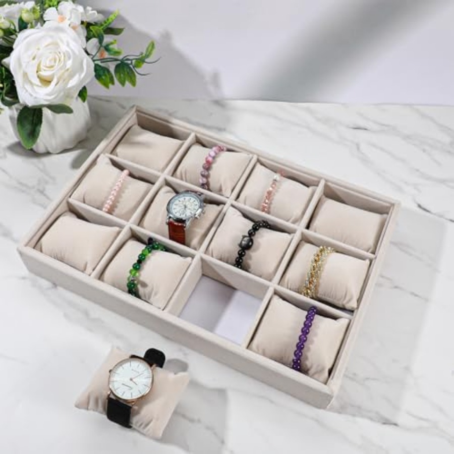 2 Pcs Beige Velvet Jewelry Org – обзор и цена Jewelry Watches For Men