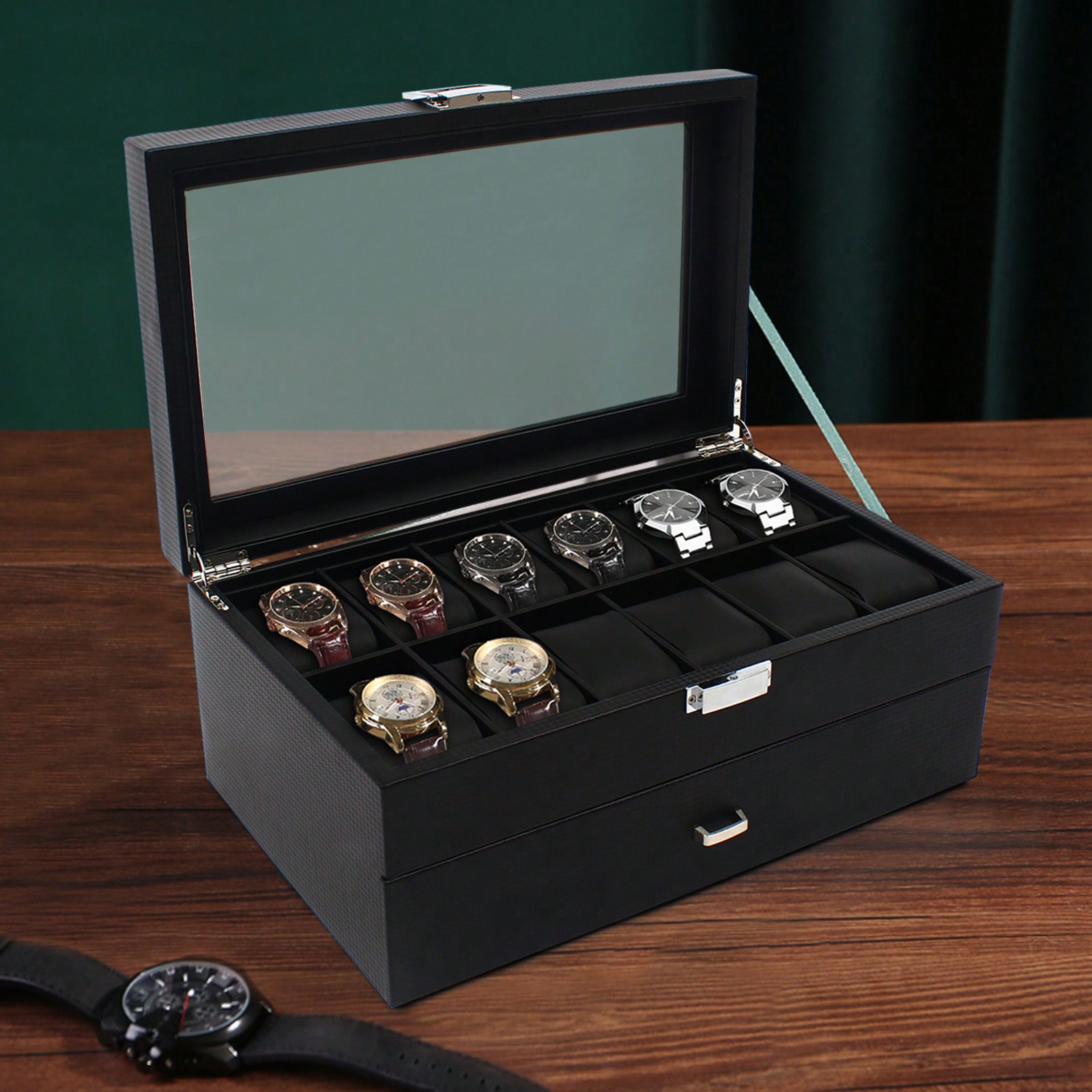 24 Slot Men Watch Display Case – обзор и цена Jewelry Watches For Men