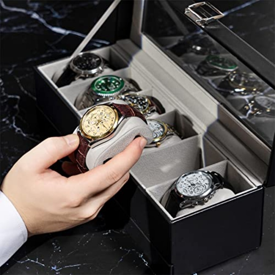Watch Box, 6 Slot Watches Disp – обзор и цена Jewelry Watches For Men