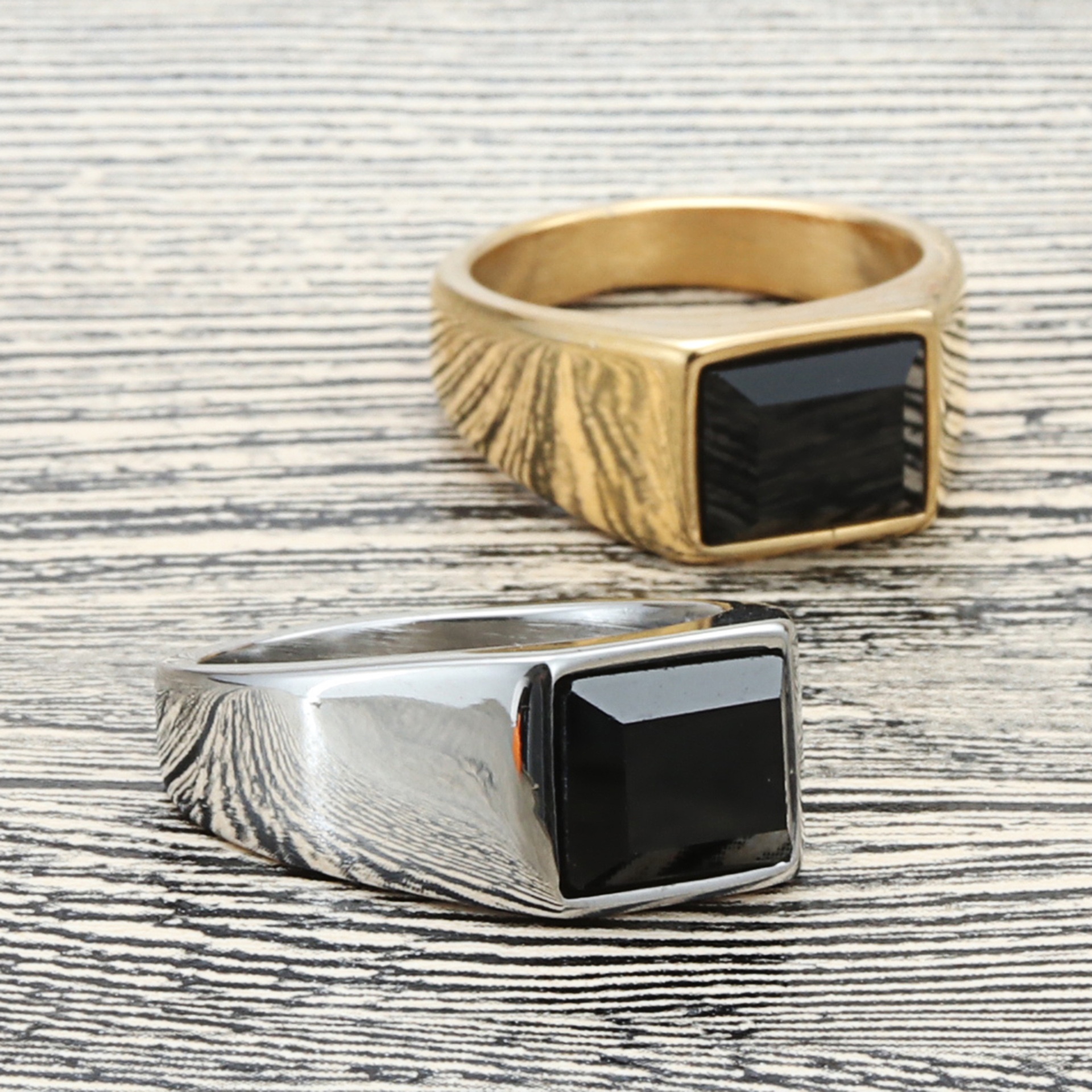 5 pieces Square Mens Black Sto – обзор и цена Mens Signet Ring