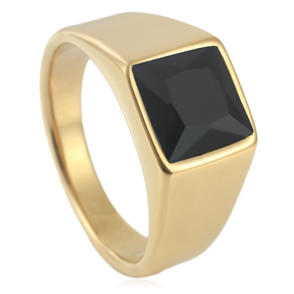 5 pieces Square Mens Black Sto – обзор и цена Mens Signet Ring