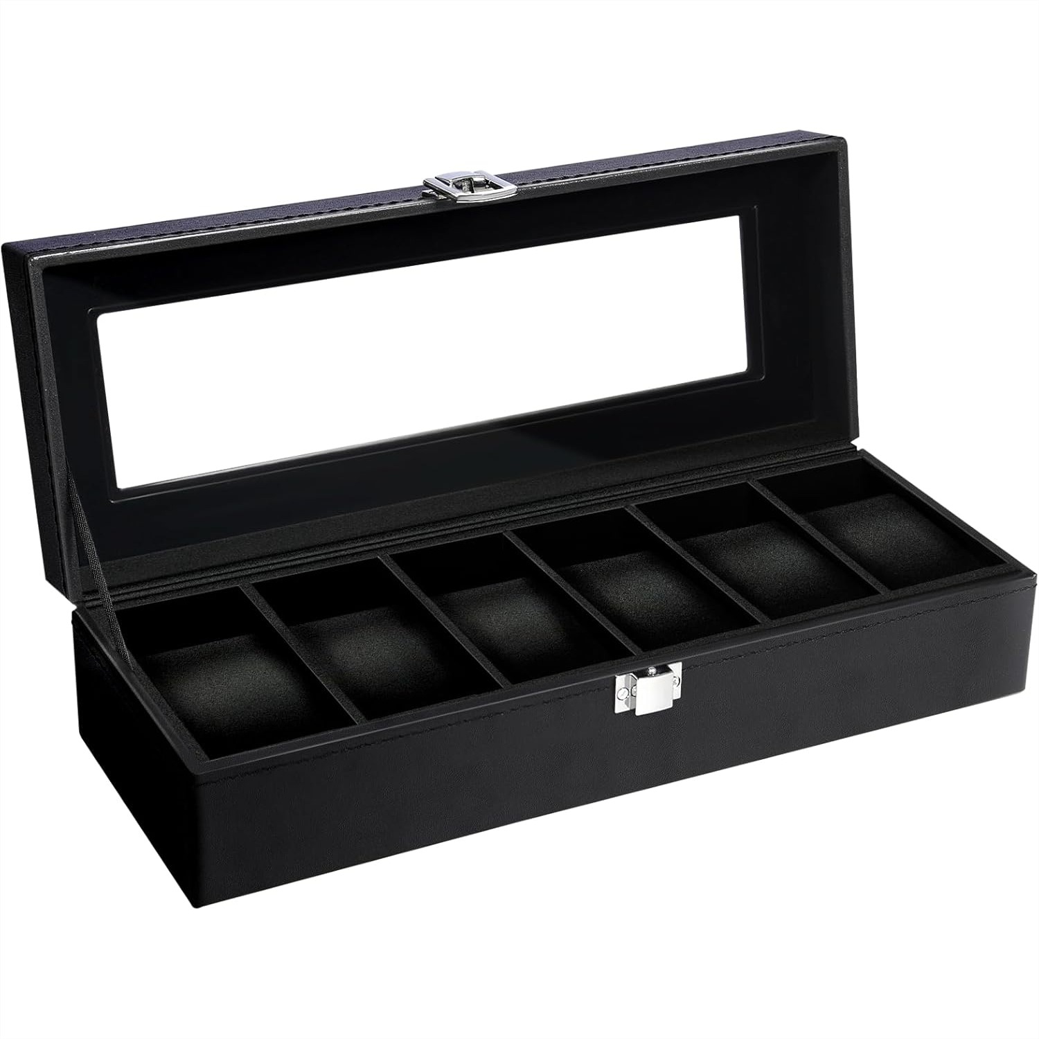 6 Slot Watch Box with Glass Li – обзор и цена Jewelry Watches For Men