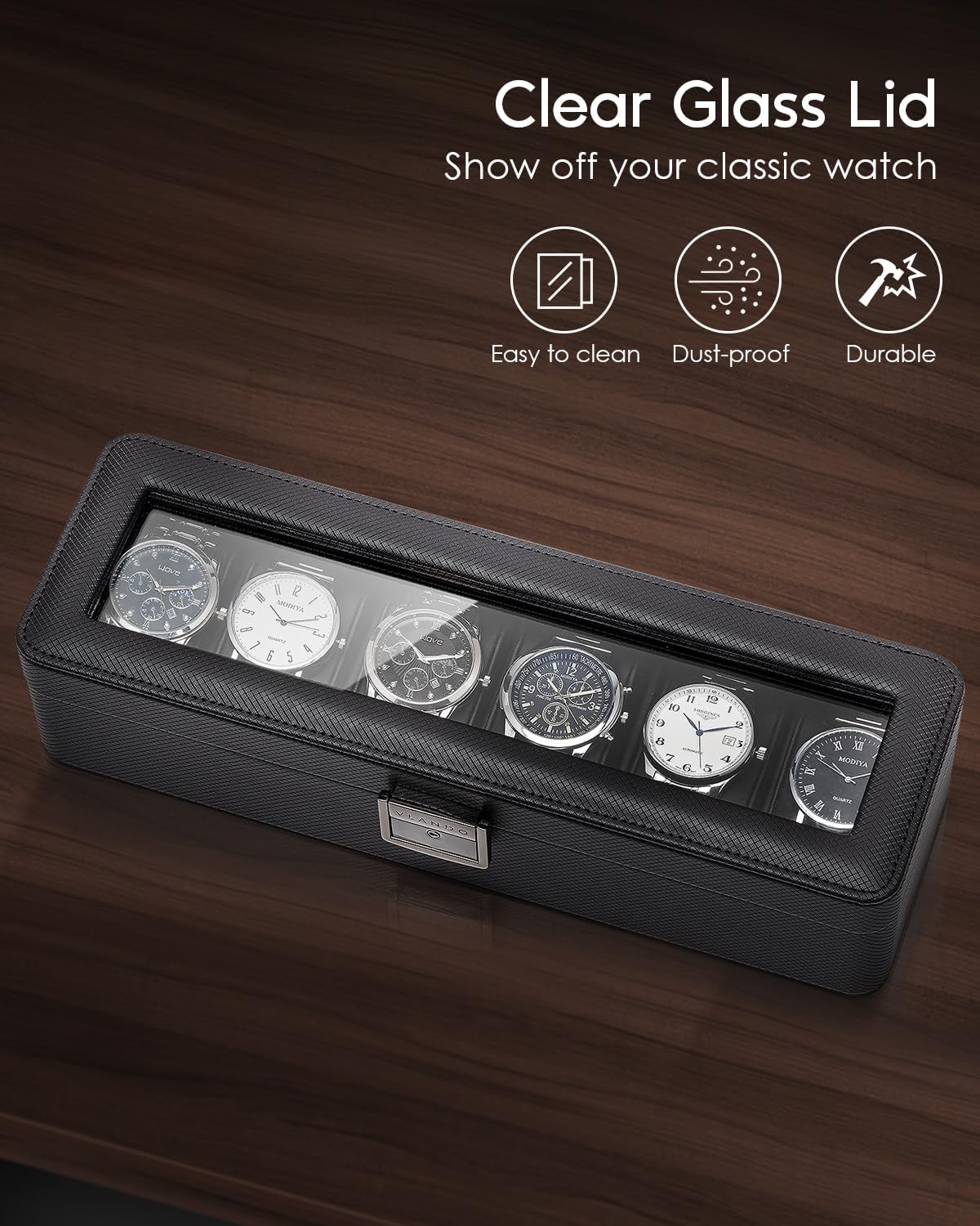 6-Slot Watch Case with Glass L – обзор и цена Jewelry Watches For Men