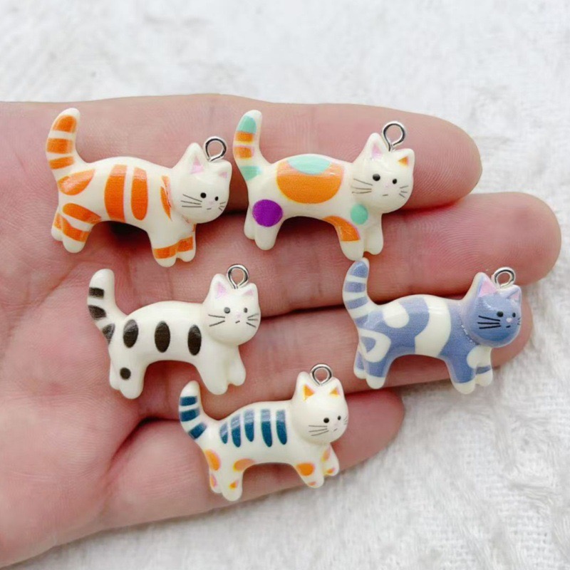 10pcs resin cartoon cat animal – обзор и цена Jewelry & Watches Review