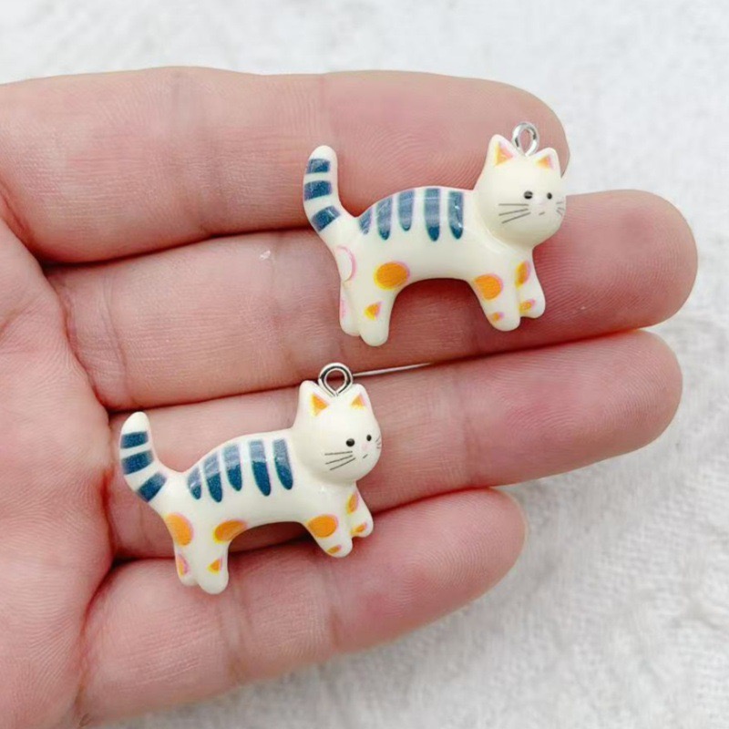 10pcs resin cartoon cat animal – обзор и цена Jewelry & Watches Review