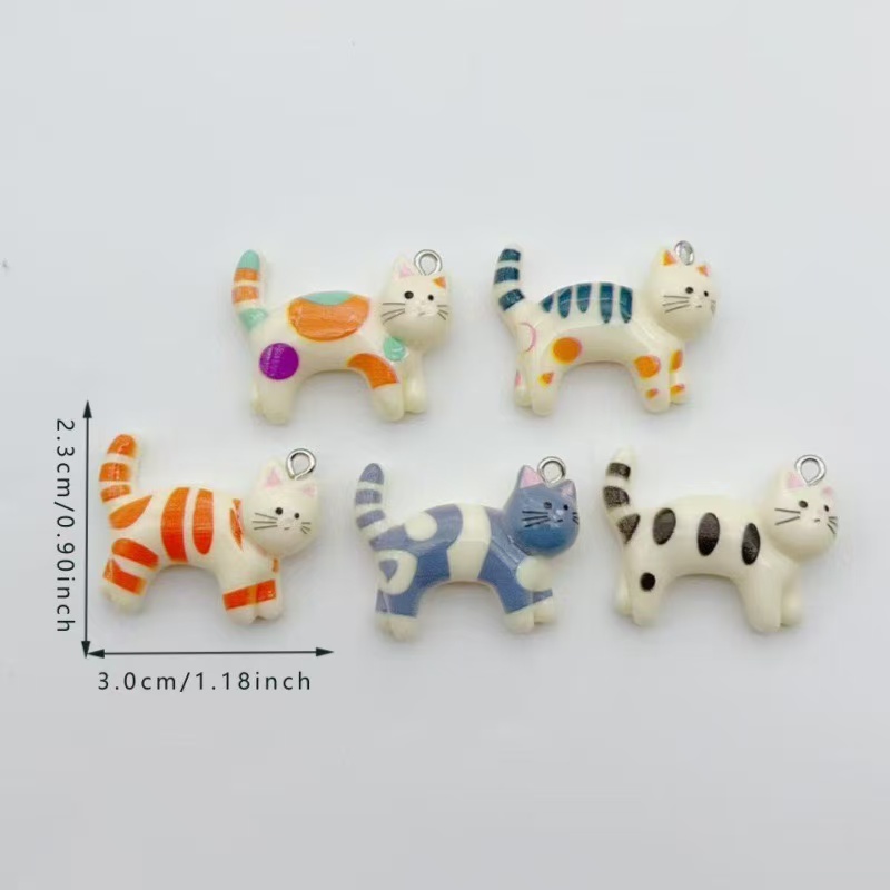 10pcs resin cartoon cat animal – обзор и цена Jewelry & Watches Review