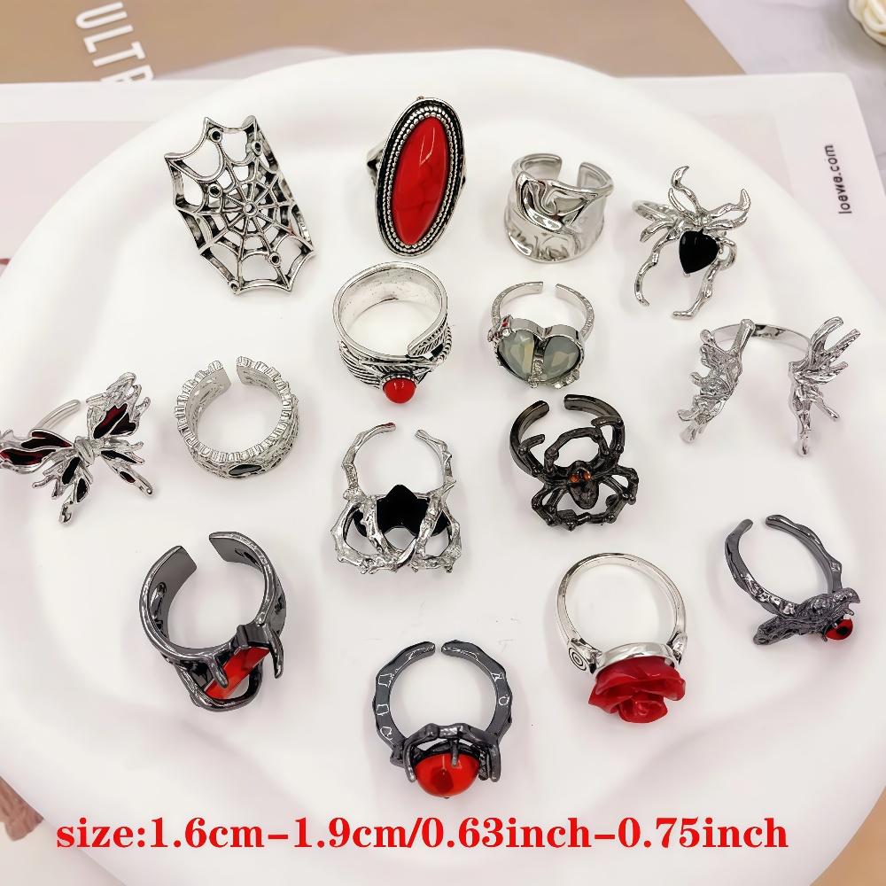 10/20/30Pieces Vintage Punk Sp – обзор и цена Gothic Skull Ring