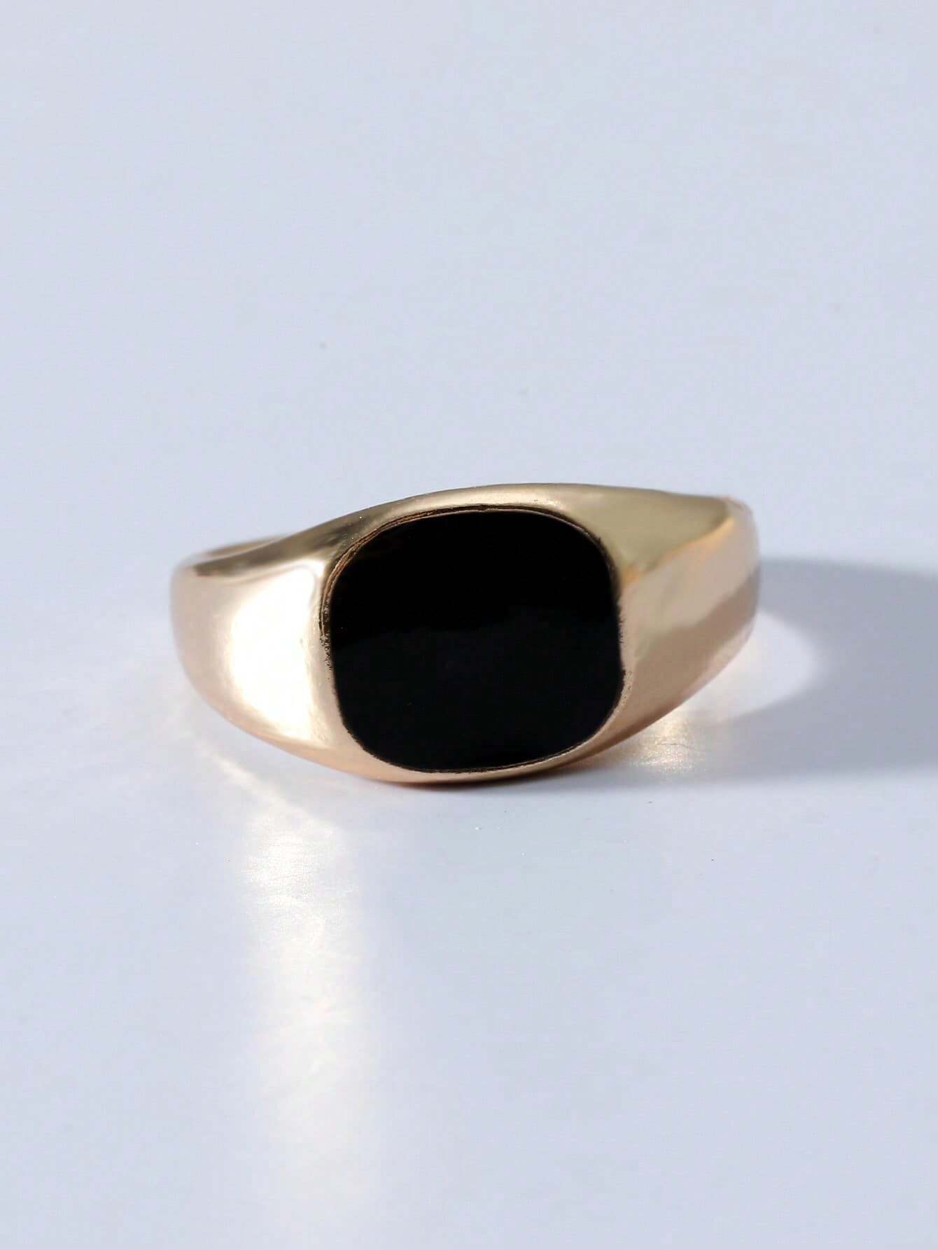 Minimalist Gold-Tone Signet Ri – обзор и цена Mens Signet Ring