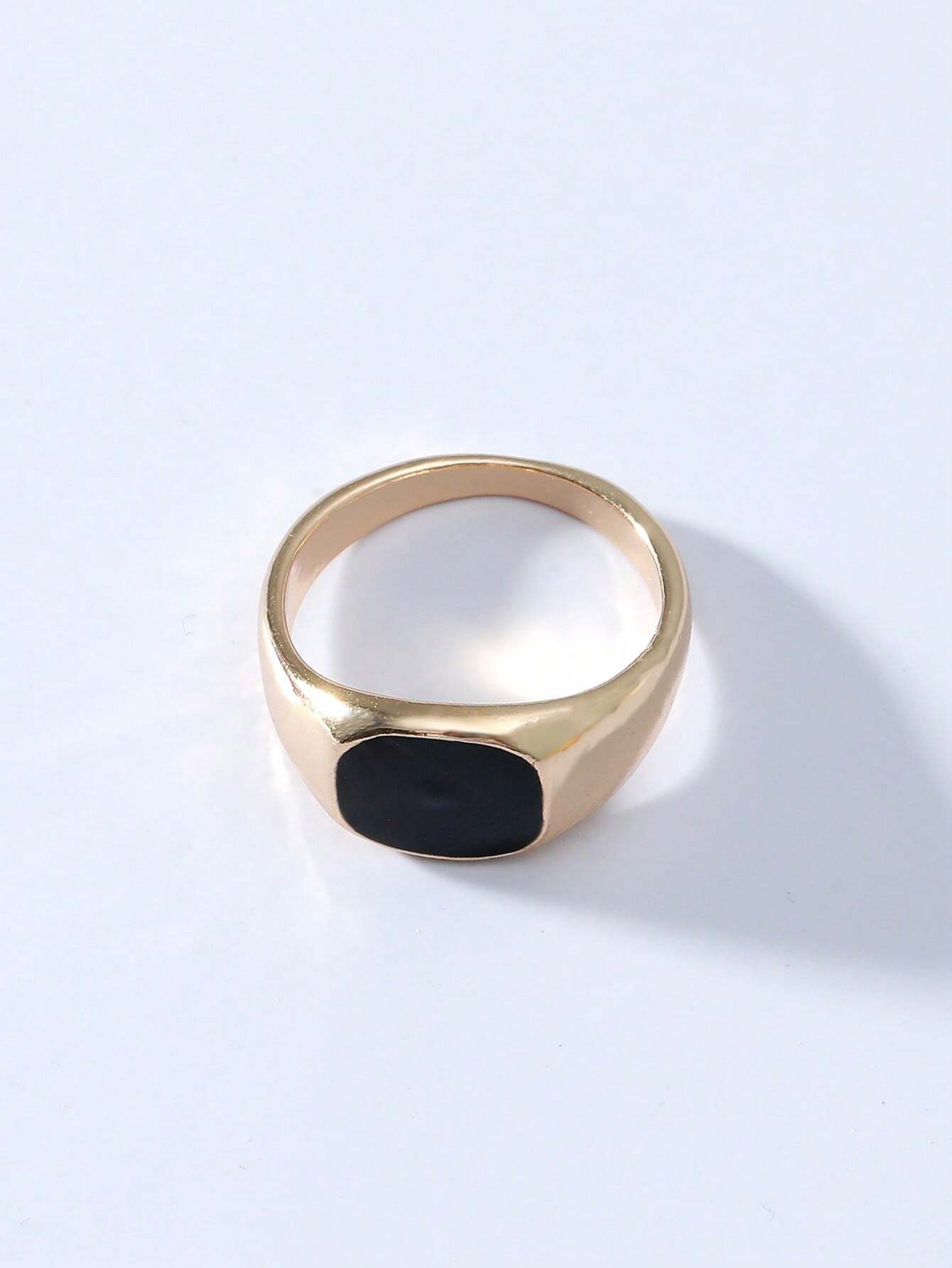 Minimalist Gold-Tone Signet Ri – обзор и цена Mens Signet Ring