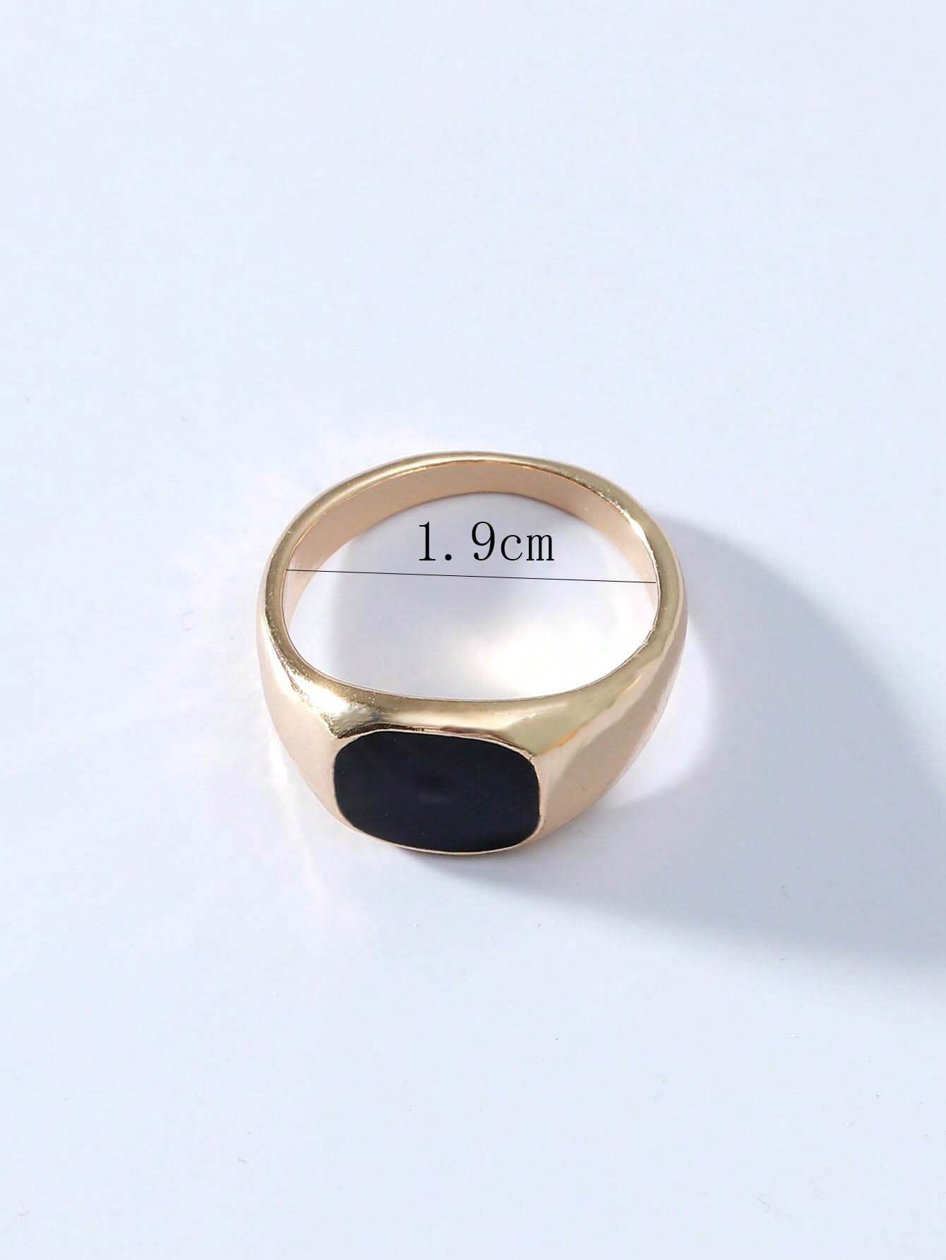 Minimalist Gold-Tone Signet Ri – обзор и цена Mens Signet Ring