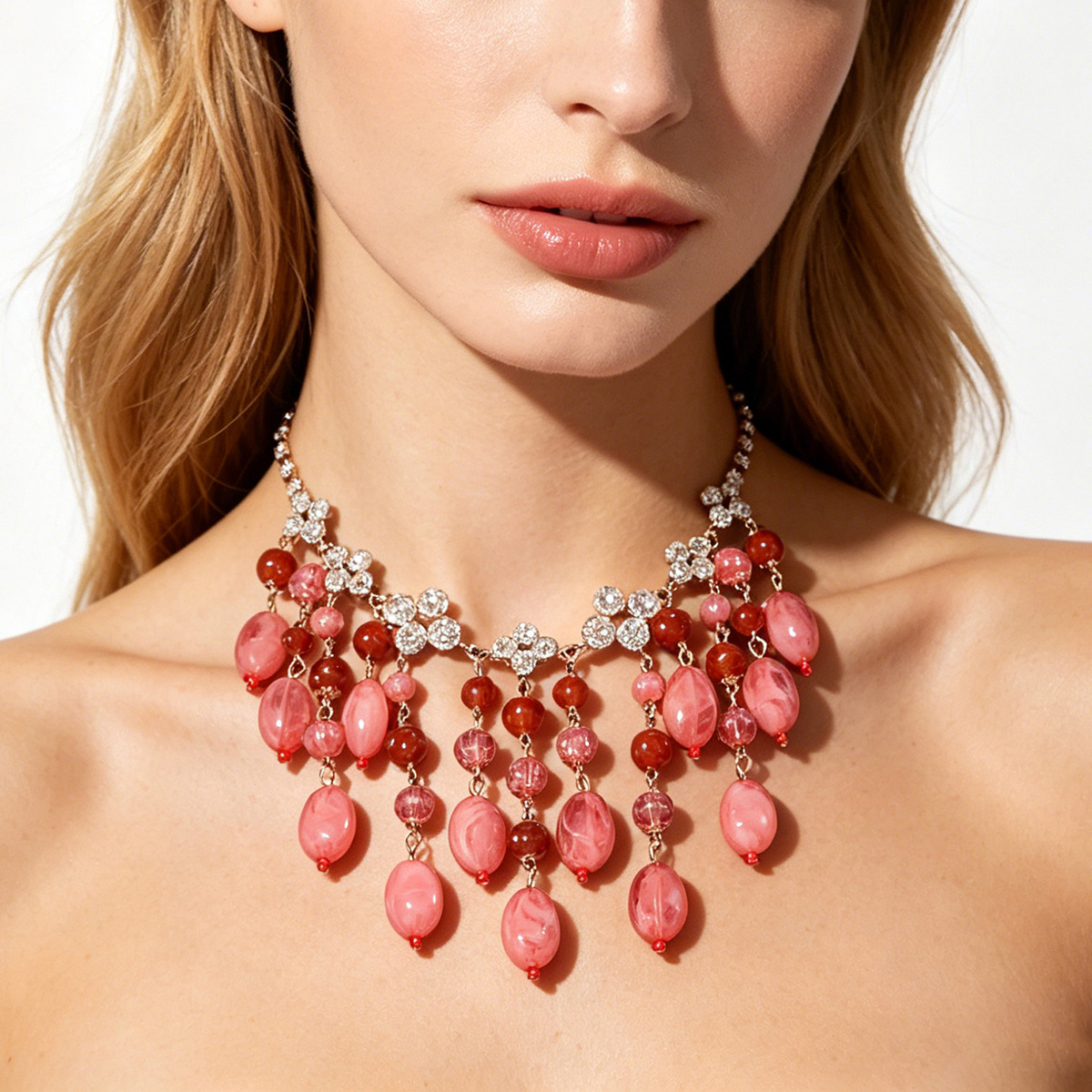 Trendy Pink Red Teardrop Beade – обзор и цена Jewelry & Watches Store