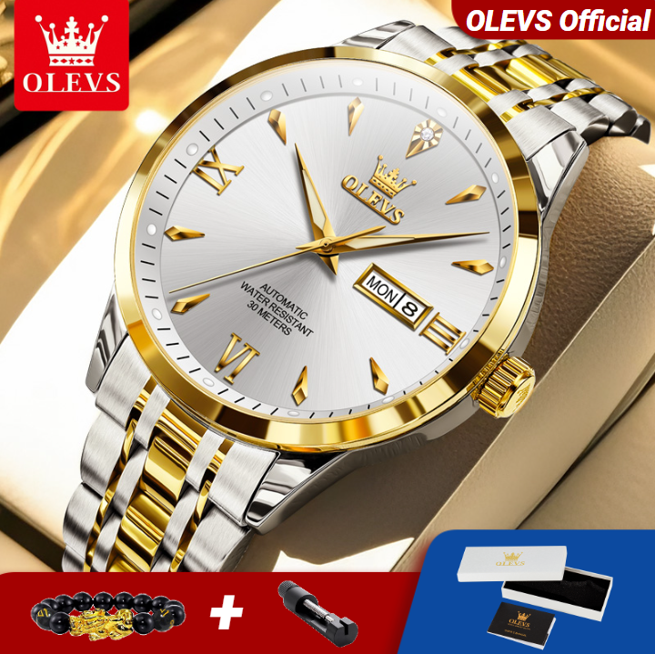 OLEVS Men Watches Classic Dual – обзор и цена Mens Mechanical Watch