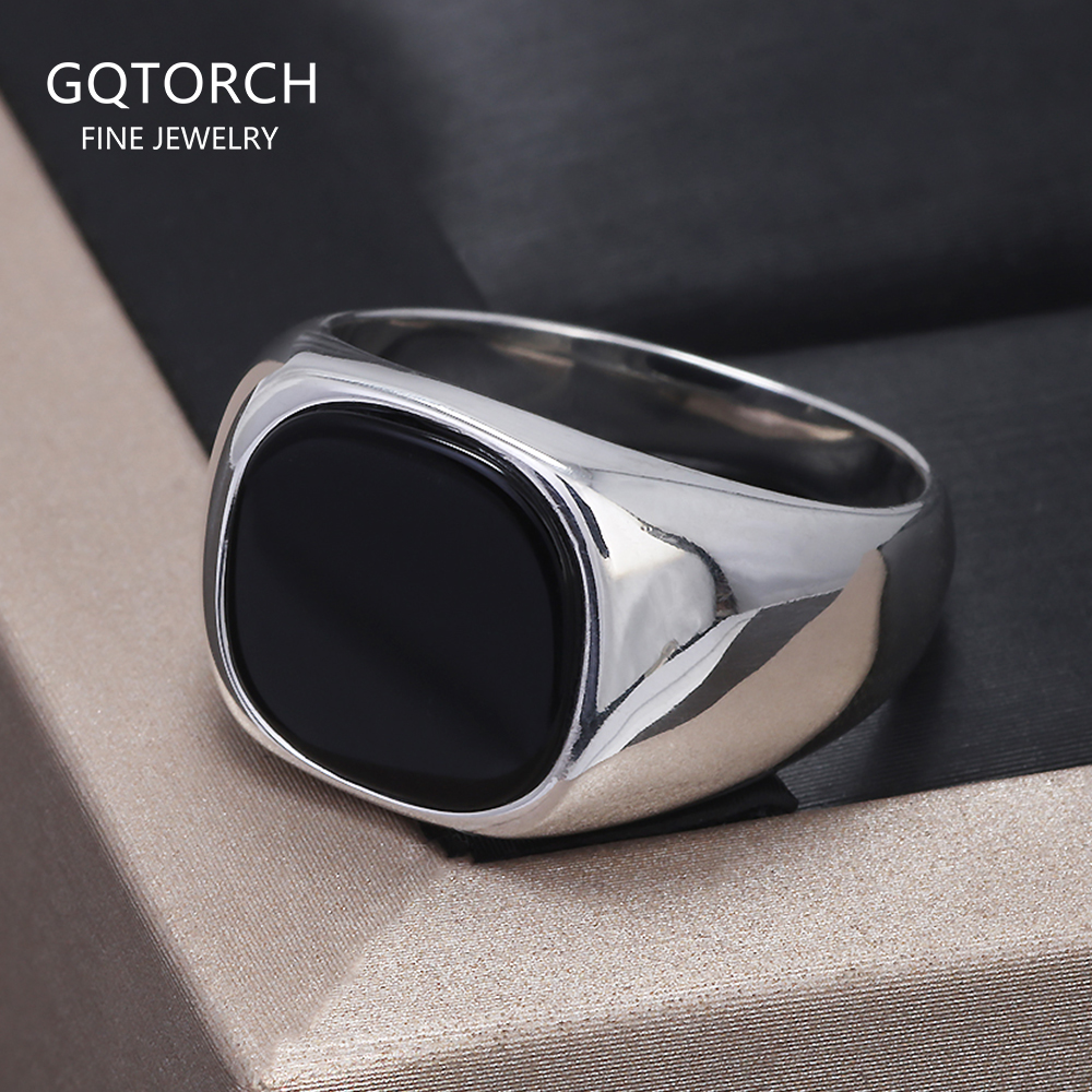 S925 Sterling Silver Black Ony – обзор и цена Mens Signet Ring