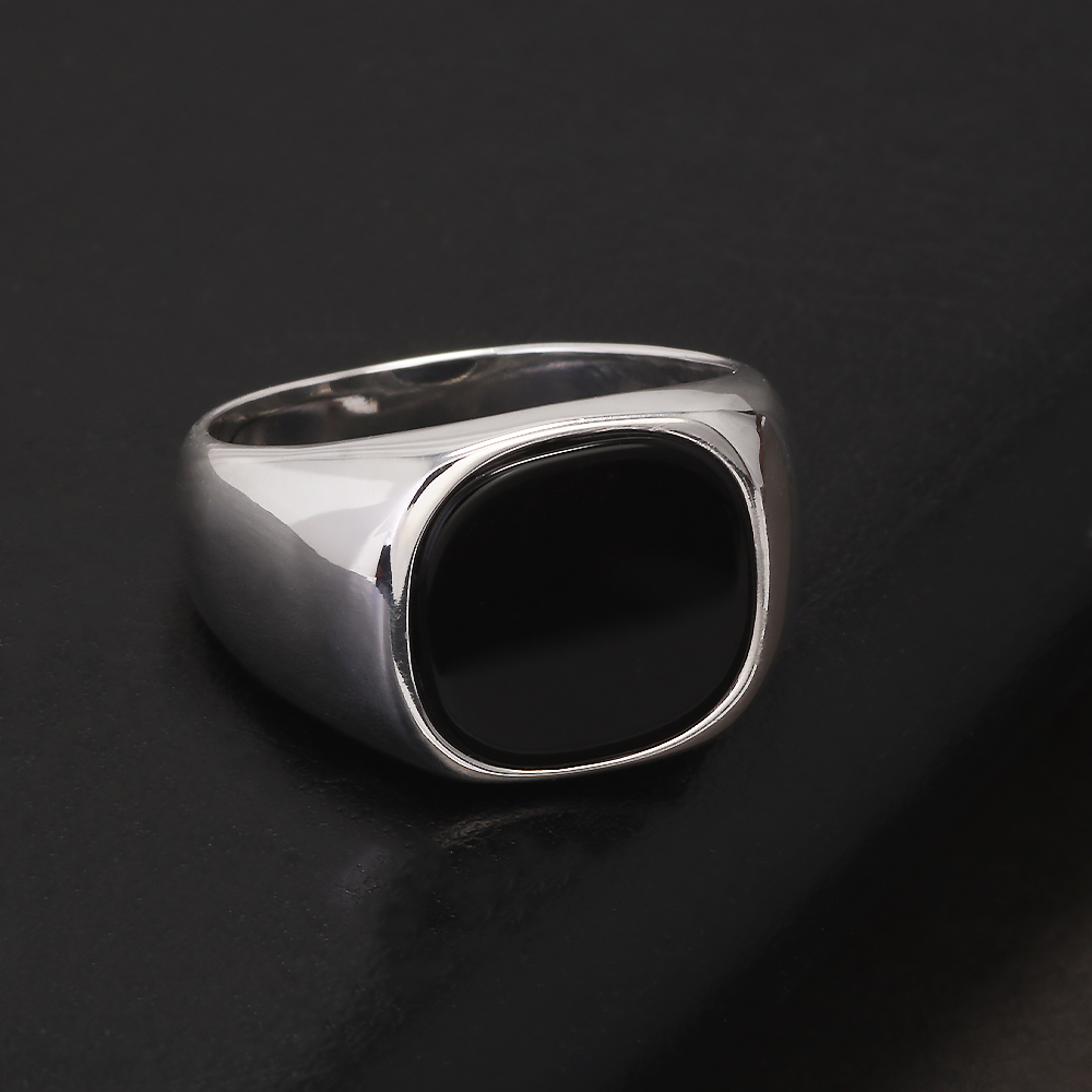 S925 Sterling Silver Black Ony – обзор и цена Mens Signet Ring