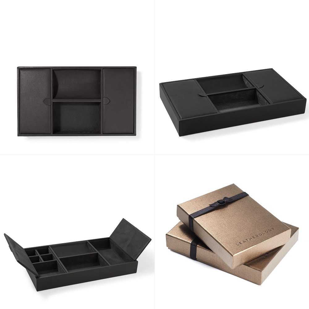 Black Onyx Deluxe Valet Tray J – обзор и цена Jewelry Organizer Watches