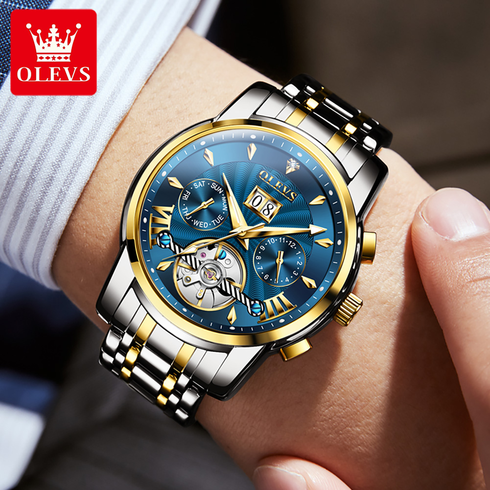 OLEVS Men Watches Luxury Fashi – обзор и цена Mens Mechanical Watch