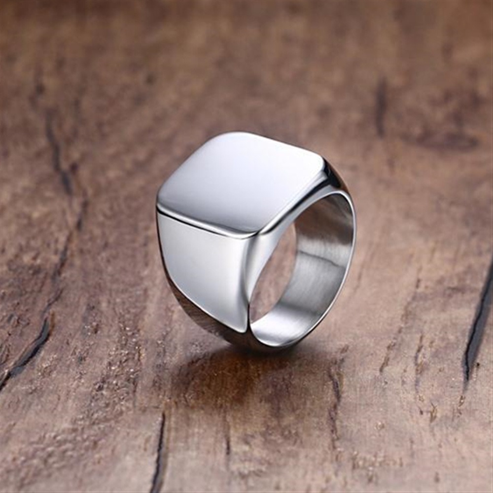 Fashion Men Black Smooth Stain – обзор и цена Mens Signet Ring