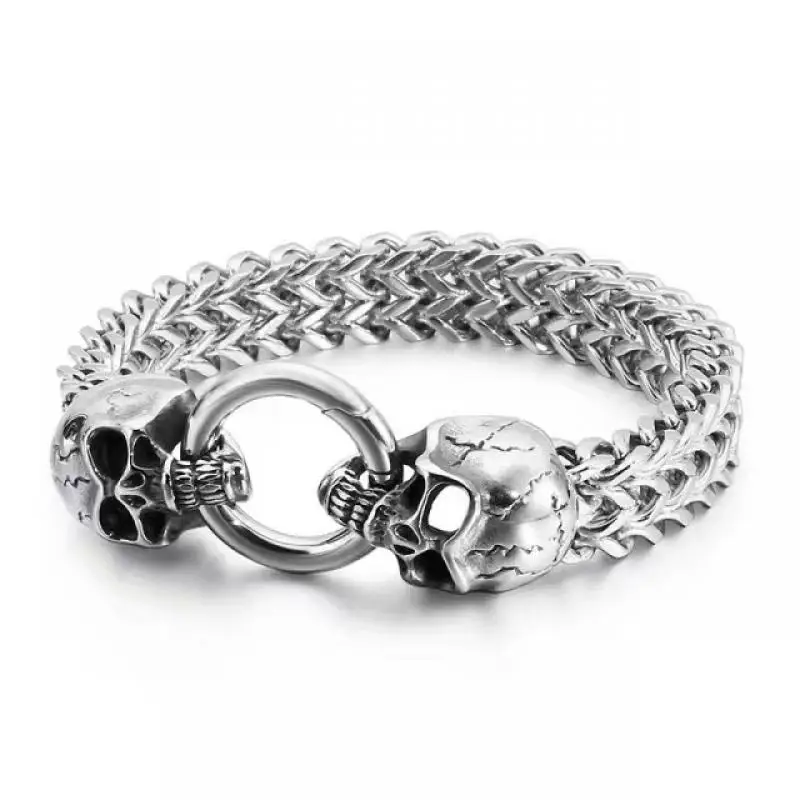 Stainless Steel Gothic Double  – обзор и цена Gothic Skull Ring