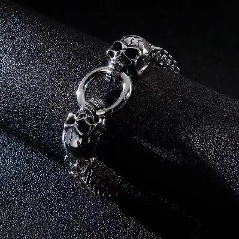 Stainless Steel Gothic Double  – обзор и цена Gothic Skull Ring